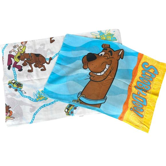 Vintage 1998 Hanna Barbera Bibb Company Scooby Doo Sheets Pillowcase - Picture 2 of 10
